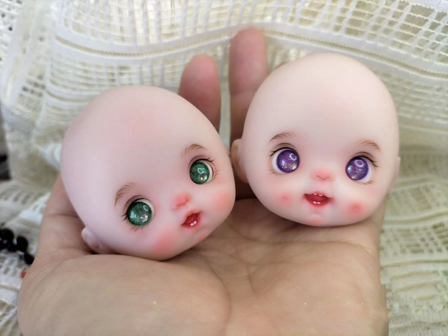 Hipeach Handmade OB11 Clay Doll-Playful Sisters